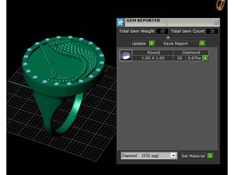 3D GOLD RING Modello di stampa 3D