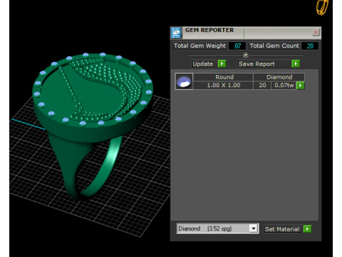 3D GOLD RING 3D Print Model