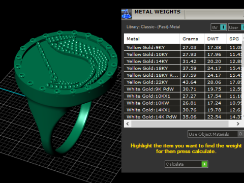 3D GOLD RING Modello di stampa 3D