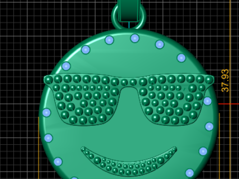 EMOJI GOLD PENDANT 3D Print Model