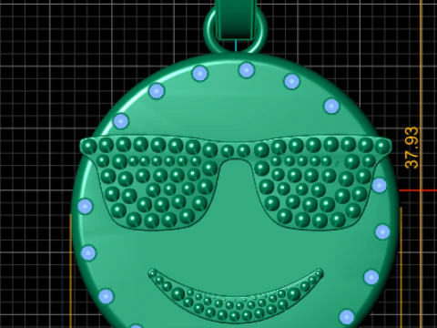 EMOJI GOLD PENDANT 3D Print Model
