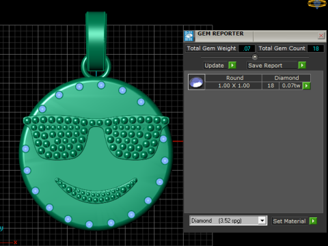 EMOJI GOLD PENDANT 3D Print Model