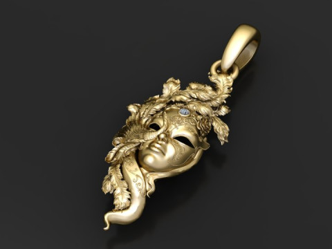 LADIES FACES PENDANT 3D प्रिंट मॉडल