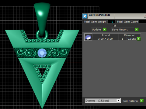 A GOLD PENDANT 3Dプリントモデル