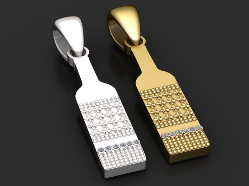 3D ЗОЛОТИЙ КУЛОН 3D Принт Модель .c4d .max .obj .3ds .fbx .stl .blend 