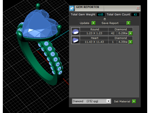 GOLD HEART RING Modello di stampa 3D