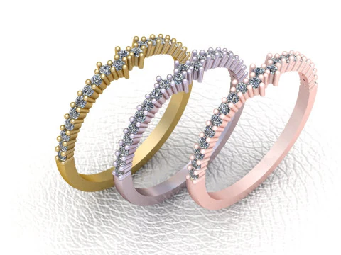 ZŁOTY PIERŚCIONEK Z DIAMENTEM Model do druku 3D