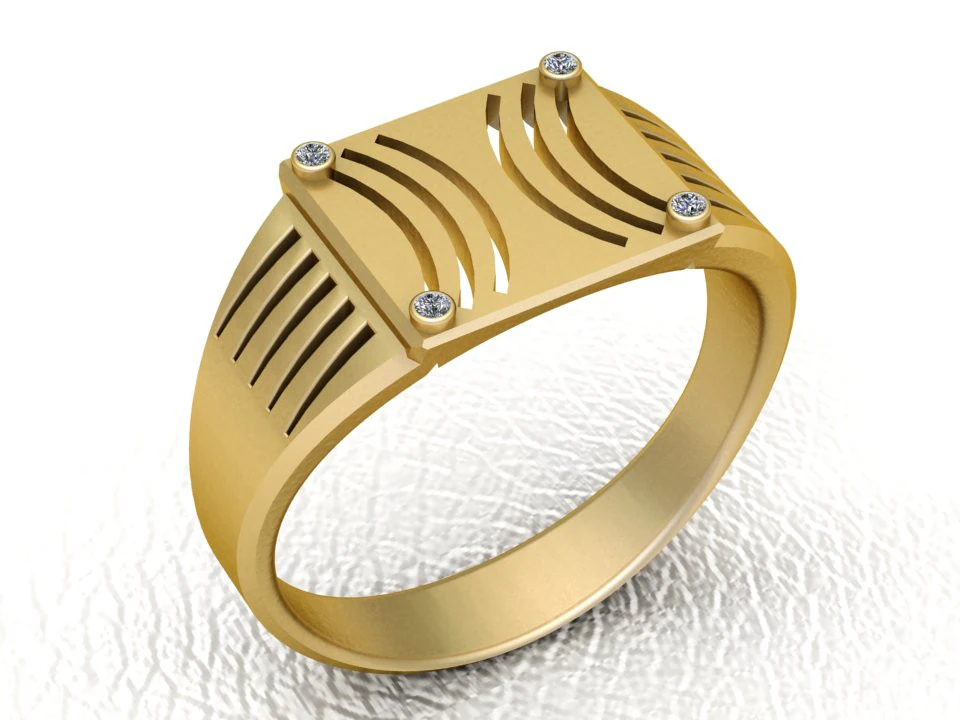 3D GOLD RING 3D Print Model .c4d .max .obj .3ds .fbx .stl .blend 