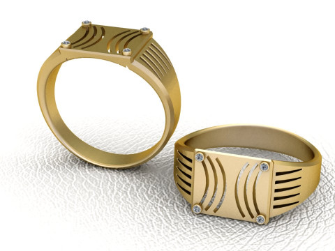 3D GOLD RING 3D Print Model