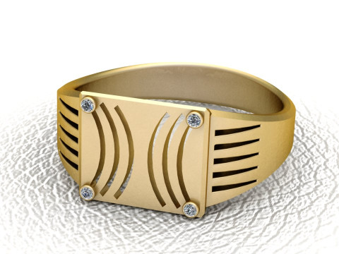 3D GOLD RING 3D Print Model