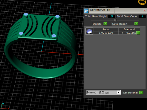 3D GOLD RING 3D Print Model