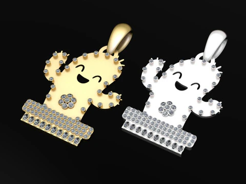 GOLD PLANTS PENDANT 3D Print Model