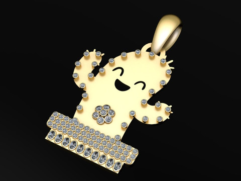 GOLD PLANTS PENDANT 3D Принт Модель