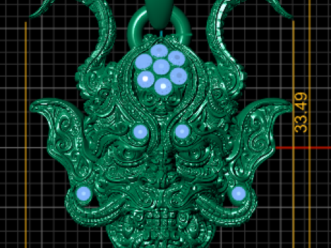 DARAGIUN FACES PENDANT 3D Print Model