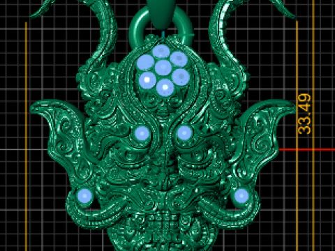 DARAGIUN FACES PENDANT 3D Print Model