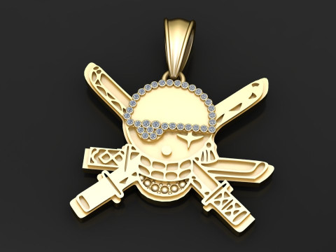 SKULL FACES PENDANT 3D Print Model