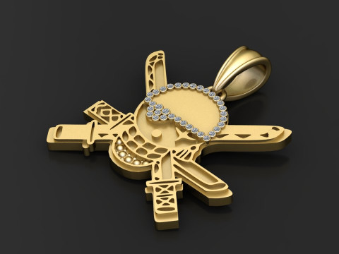 SKULL FACES PENDANT 3D Print Model