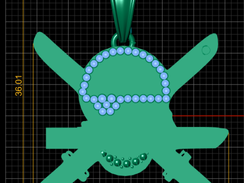 SKULL FACES PENDANT 3D Print Model