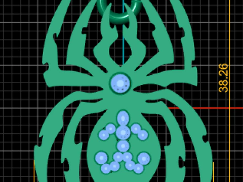 SPIDER GOLD PENDANT 3D Print Model