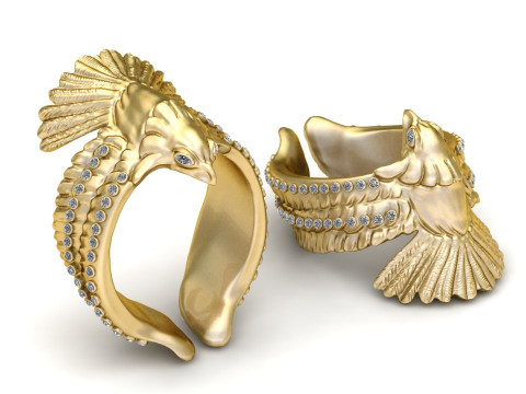 EAGLE GOLD PENDANT 3D Print Model