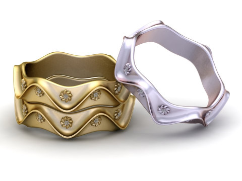 GOLD BRAECLET PENDANT 3D 打印模型