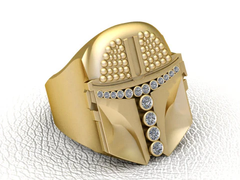 3D GOLD DIAMOUND RING 3D Print Model
