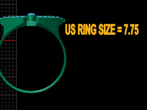 3D GOLD DIAMOUND RING 3D Print Model