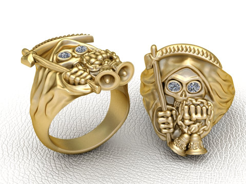 SKULL FACES PENDANT 3D Printable Model 3D Baskı Modeli