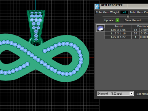 3D Gold Diamond Pendant 3D 3D 打印模型