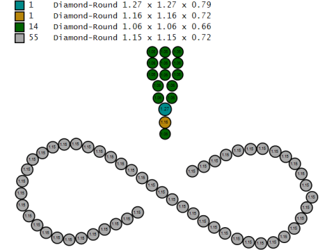 3D Gold Diamond Pendant 3D 3D 打印模型