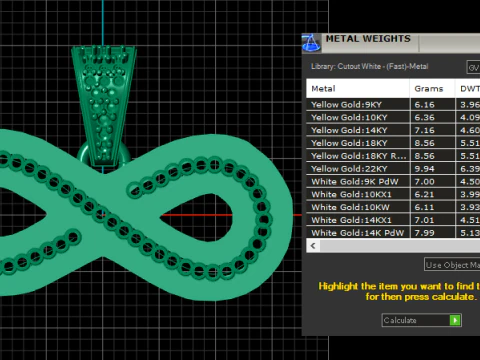 3D Gold Diamond Pendant 3D 3D Print Model