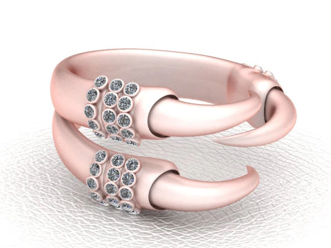 Nagels gouden ring 3D-afdrukbaar model 3D printmodel