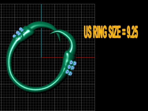 指甲金戒指 3D 打印模型 3D 打印模型