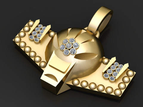 Faces Plane Pendant 3D Printable Model 3D printmodel