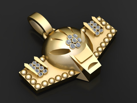 Faces Plane Pendant 3D Printable Model 3D printmodel