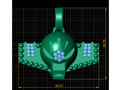 Faces Plane Pendant 3D Printable Model 3D printmodel