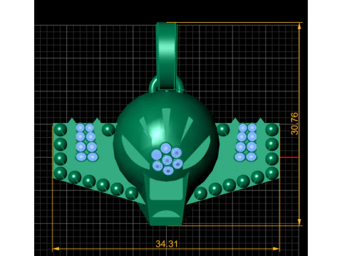 Faces Plane Pendant 3D Printable Model 3D Print Model