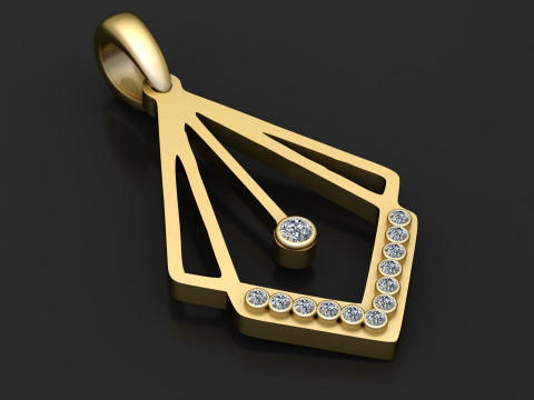 3D GOLD PENDANT Modello di stampa 3D