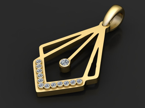 3D GOLD PENDANT Modello di stampa 3D