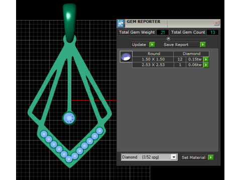 3D GOLD PENDANT Modello di stampa 3D