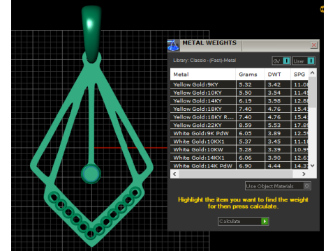 3D GOLD PENDANT Modello di stampa 3D