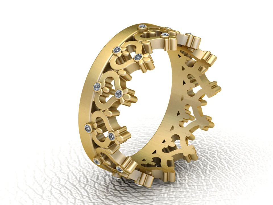GOLD TAAJ PENDANT 3D Print Model .c4d .max .obj .3ds .fbx .stl .blend 