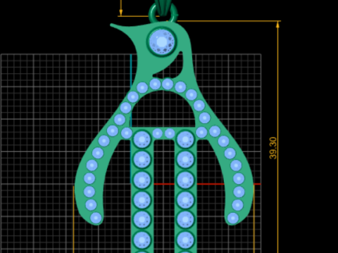 Men Gold Pendant 3D Baskı Modeli