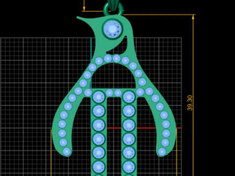 Men Gold Pendant 3D Print Model