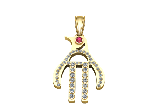 Men Gold Pendant 3D Baskı Modeli