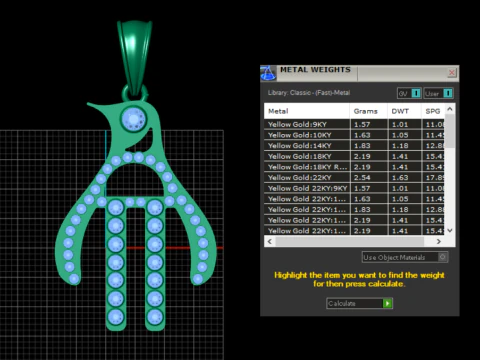 Men Gold Pendant 3D Print Model