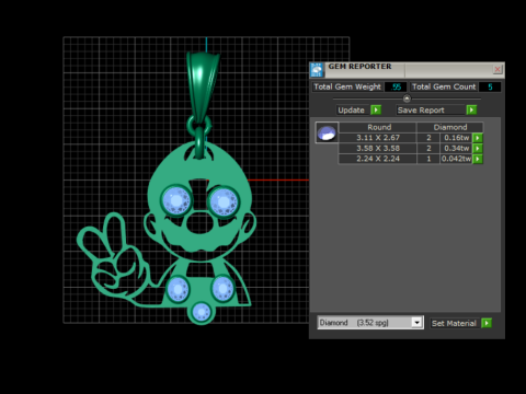 Men Faces Pendant Model Cetak 3D