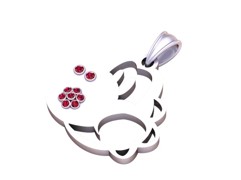 3D Gold Fish Pendant 3D Print Model