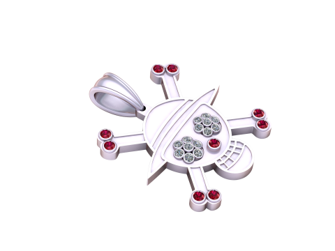 Skull Faces Pendant 3D प्रिंट मॉडल