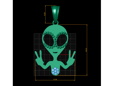 Skull Gold Pendant 3D Print Model